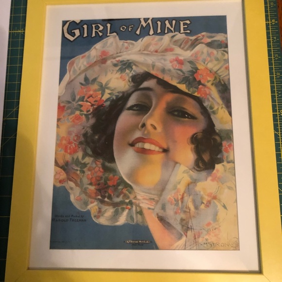 Vintage, rare framed and matted Sheet Music. - Picture 5 of 7